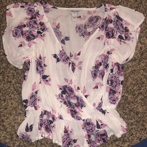 Purple + White Blouse